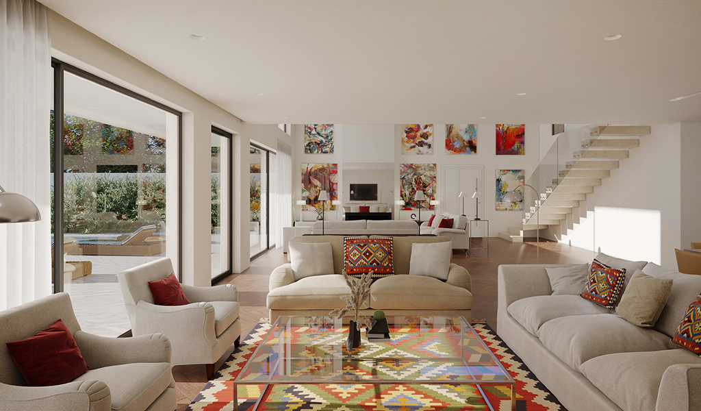 Athina Maisonette in Voula living room